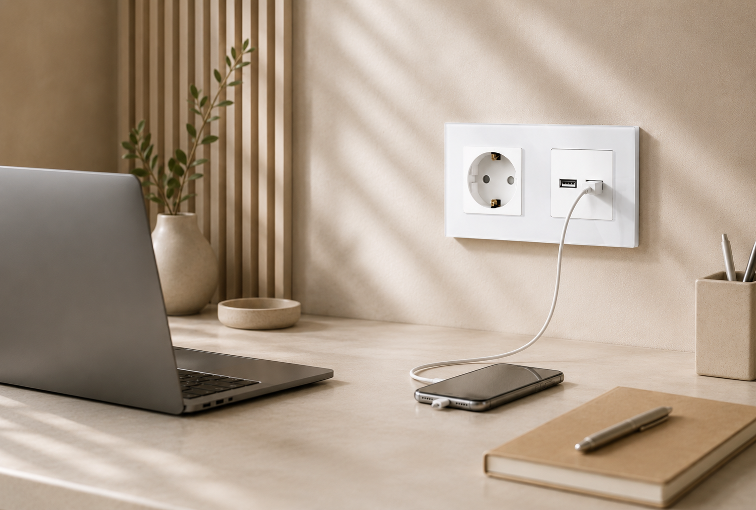 Modularni program s utičnicom i USB priključkom